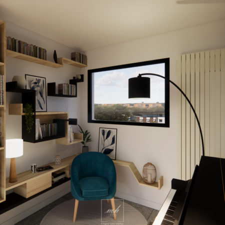 Un meuble sur-mesure imaginé par Carine Maire, architecte d'intérieur MH DECO à Rennes