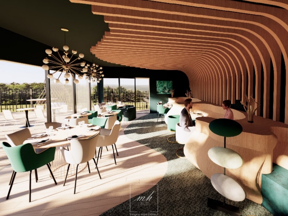 Rénovation d'un restaurant à Rennes par Carine Maire, architecte d'intérieur MH DECO