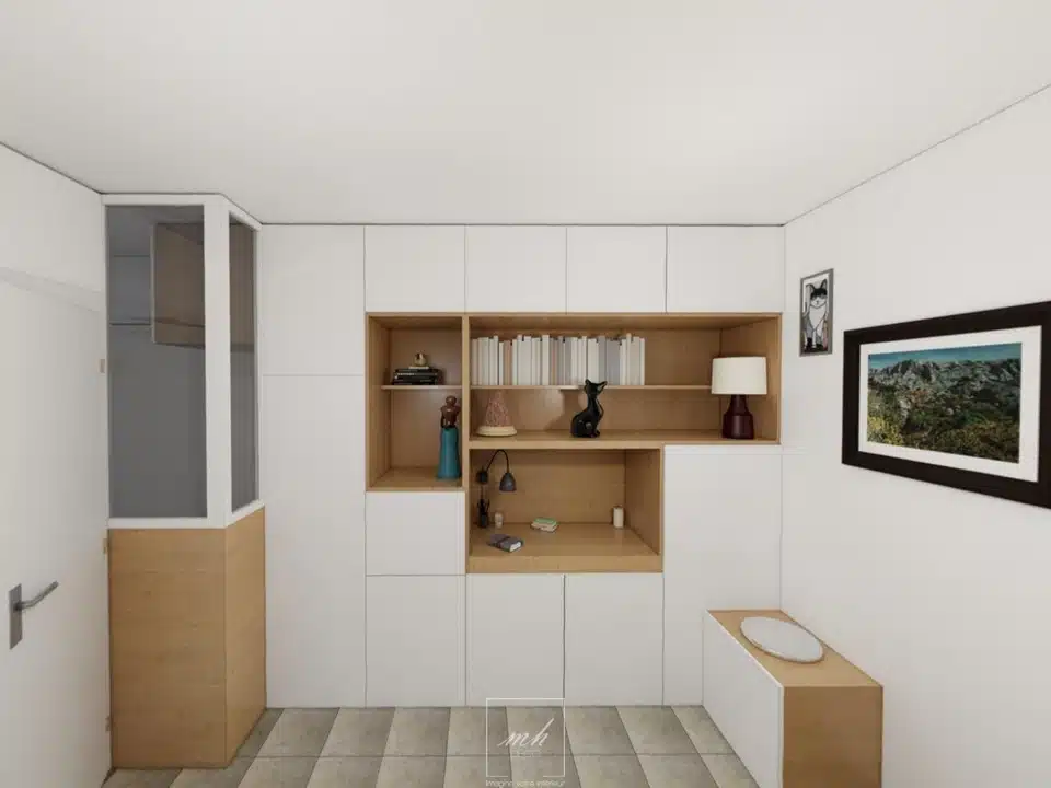 Modélisation 3D d'un séjour après rénovation à Salon-de-Provence par MH DECO
