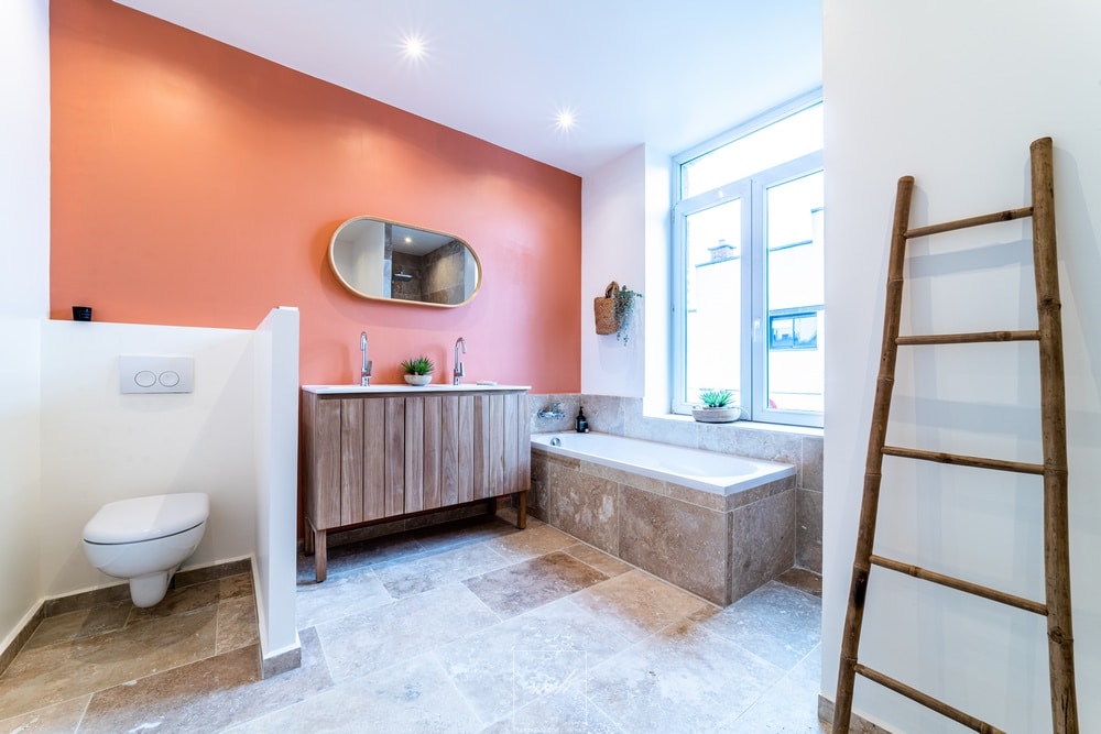 Aménagement de la salle de bain au sein d'une maison située dans la banlieue parisienne pensé par MH DECO