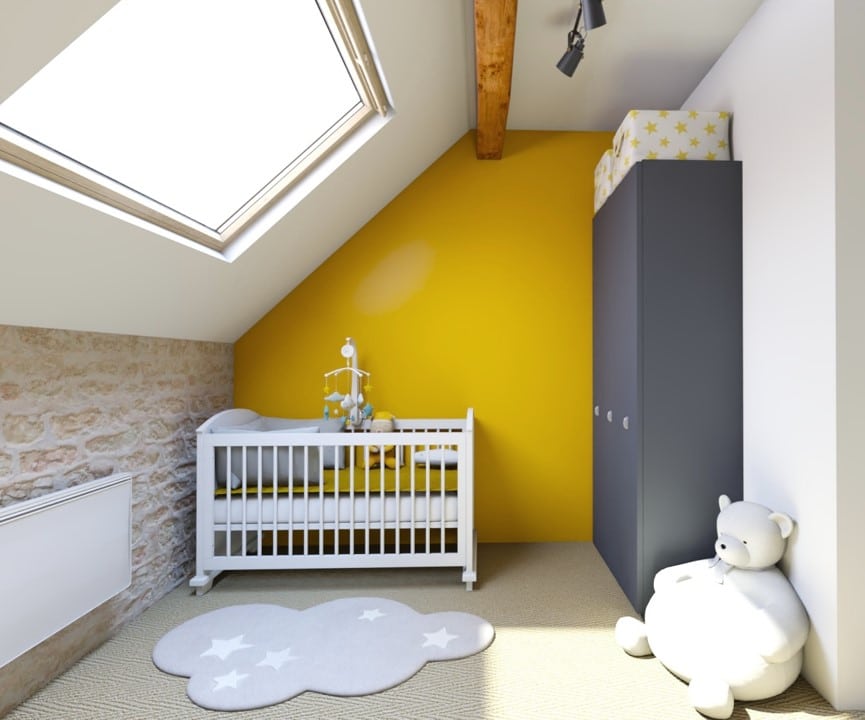 Rénovation d'une chambre de bébé au sein d'une maison située à Fontainebleau pensé par MH DECO