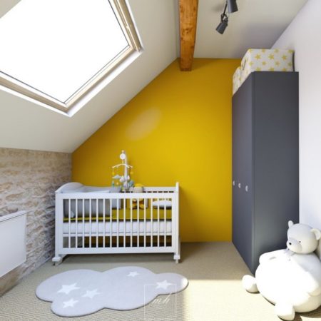 Aménagement d'une chambre bébé mixte par MH DECO Fontainebleau