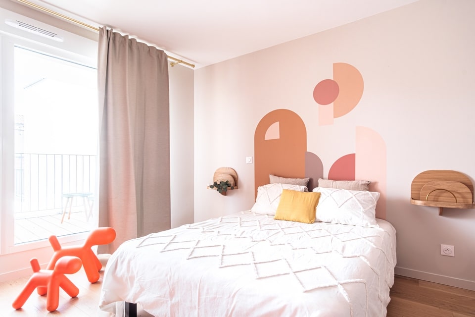 Rénovation d'une chambre à coucher au sein d'un appartement à Bordeaux pensé par MH DECO