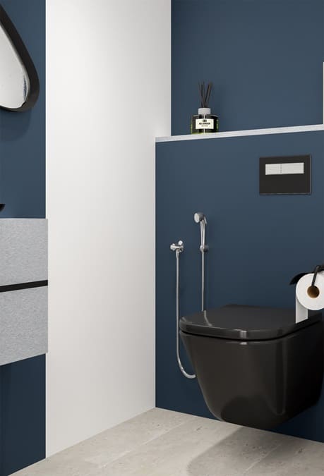 Modélisation volumétrique des WC au sein d'un appartement situé à Dompierre-sur-mer pensé par MH DECO
