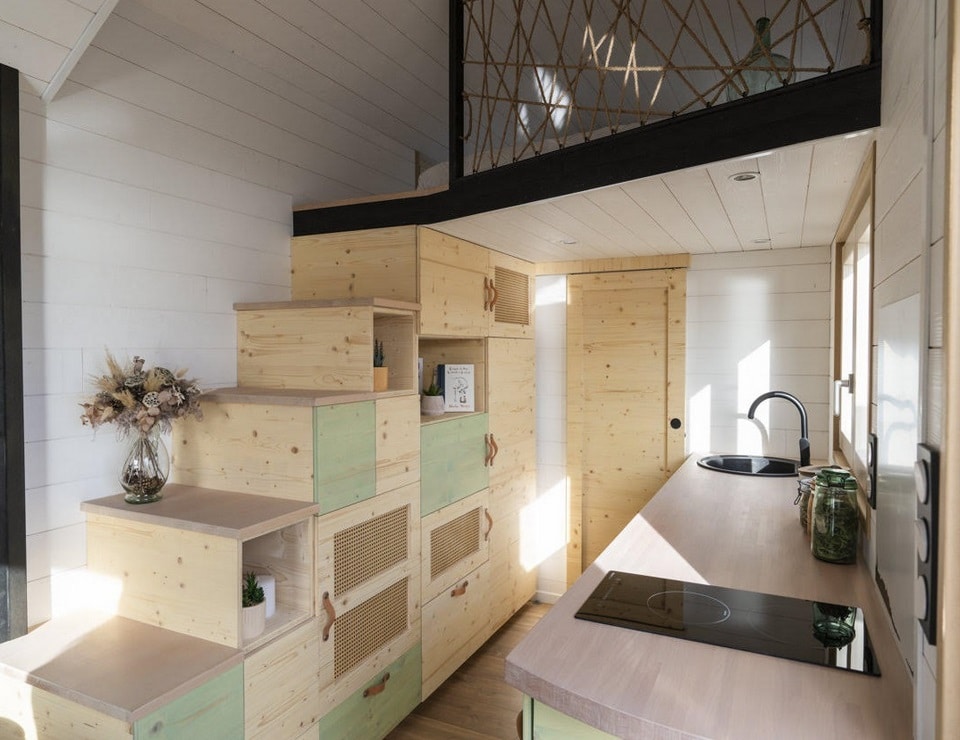 Aménagement d'une tiny house par Carine Maire architecte d'intérieur MH DECO à Rennes